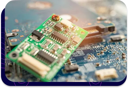 PCB board of the system controller with visible electronic components.